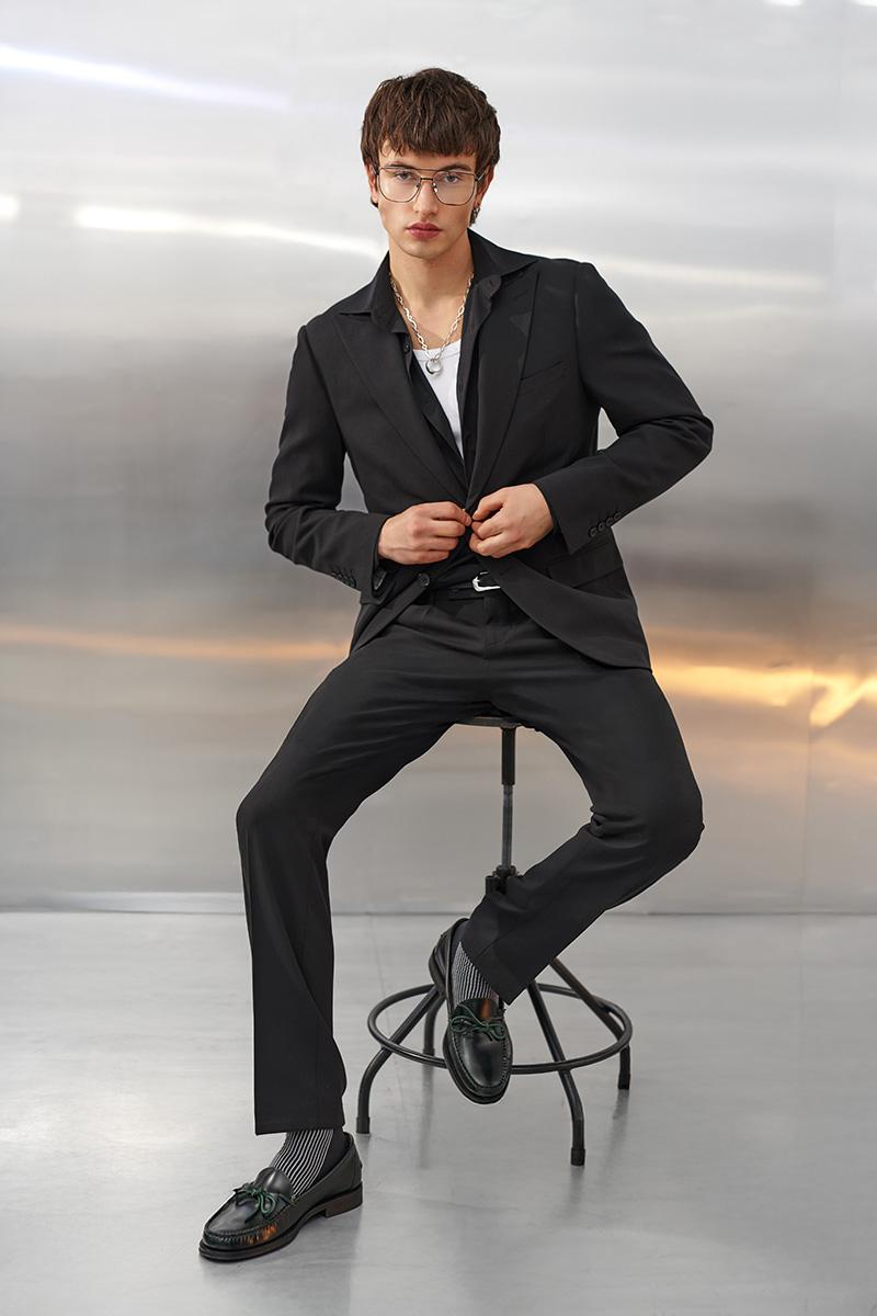 czarne spodnie męskie