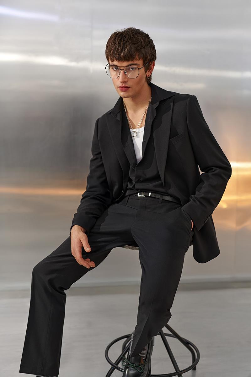 czarne spodnie męskie