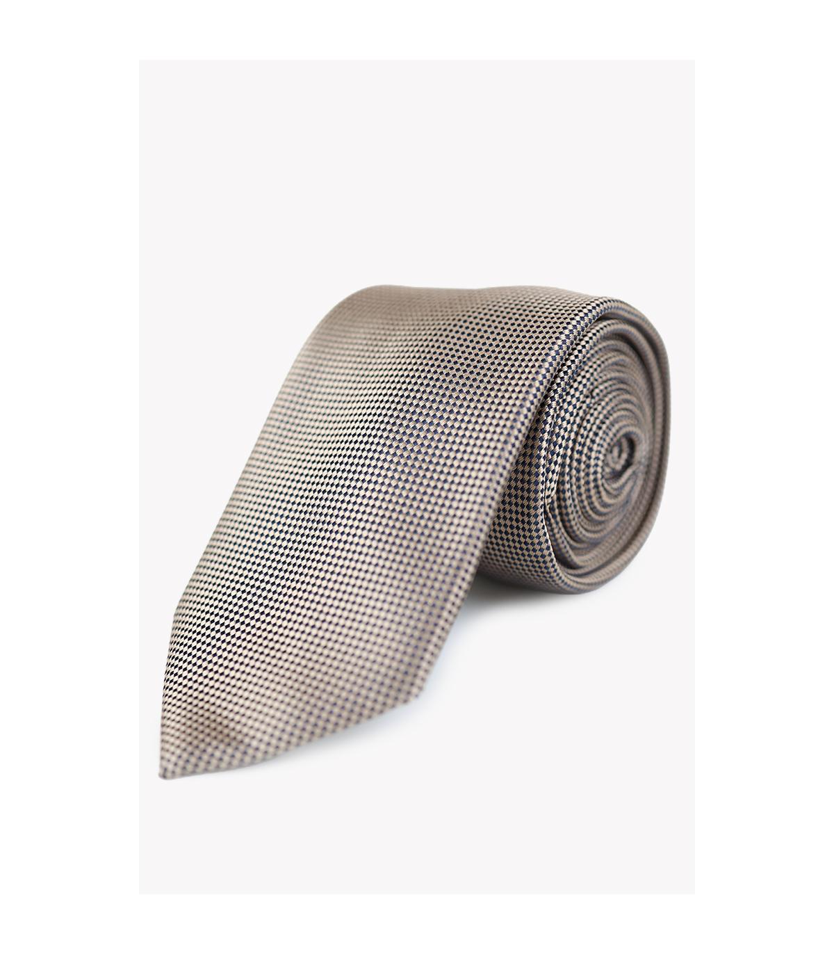 KRAWAT PRESTIGE BEŻOWY FAKTURA