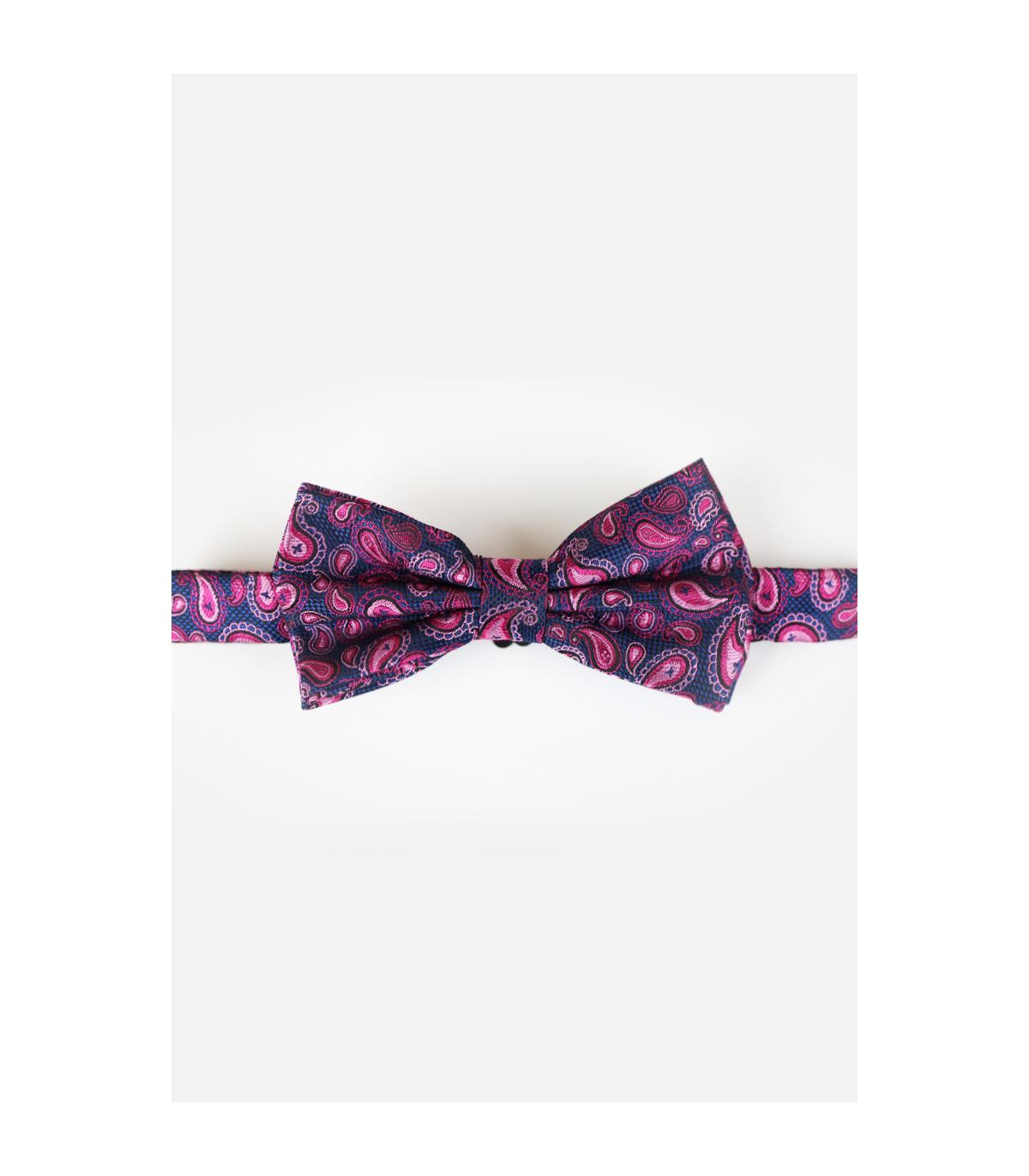 MUCHA PRESTIGE GRANATOWO RÓŻOWA WZORY SZEROKA