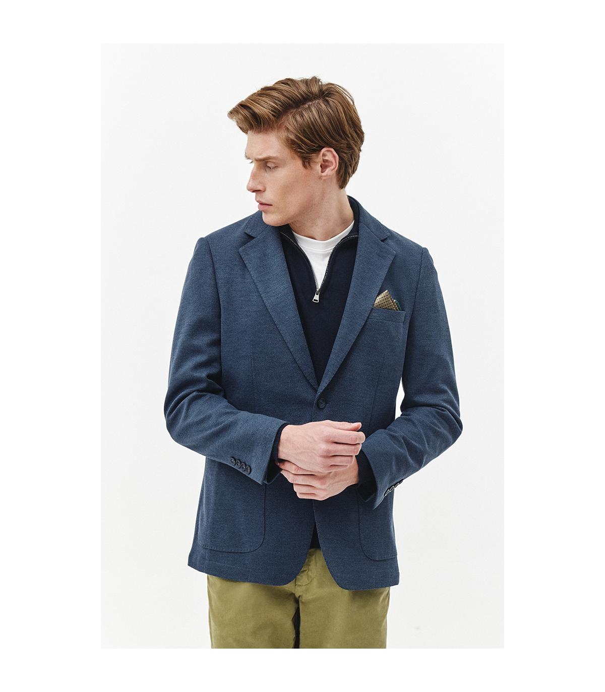 dzianinowa marynarka męska