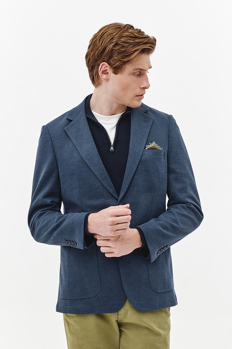 dzianinowa marynarka męska