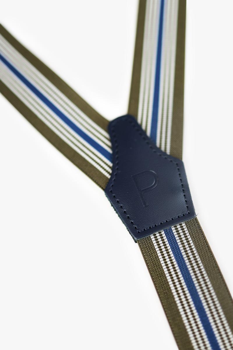 SZELKI KHAKI NIEBIESKI PASEK