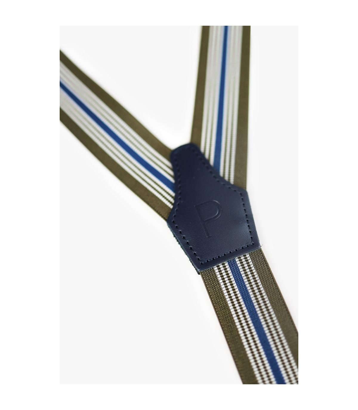 SZELKI KHAKI NIEBIESKI PASEK