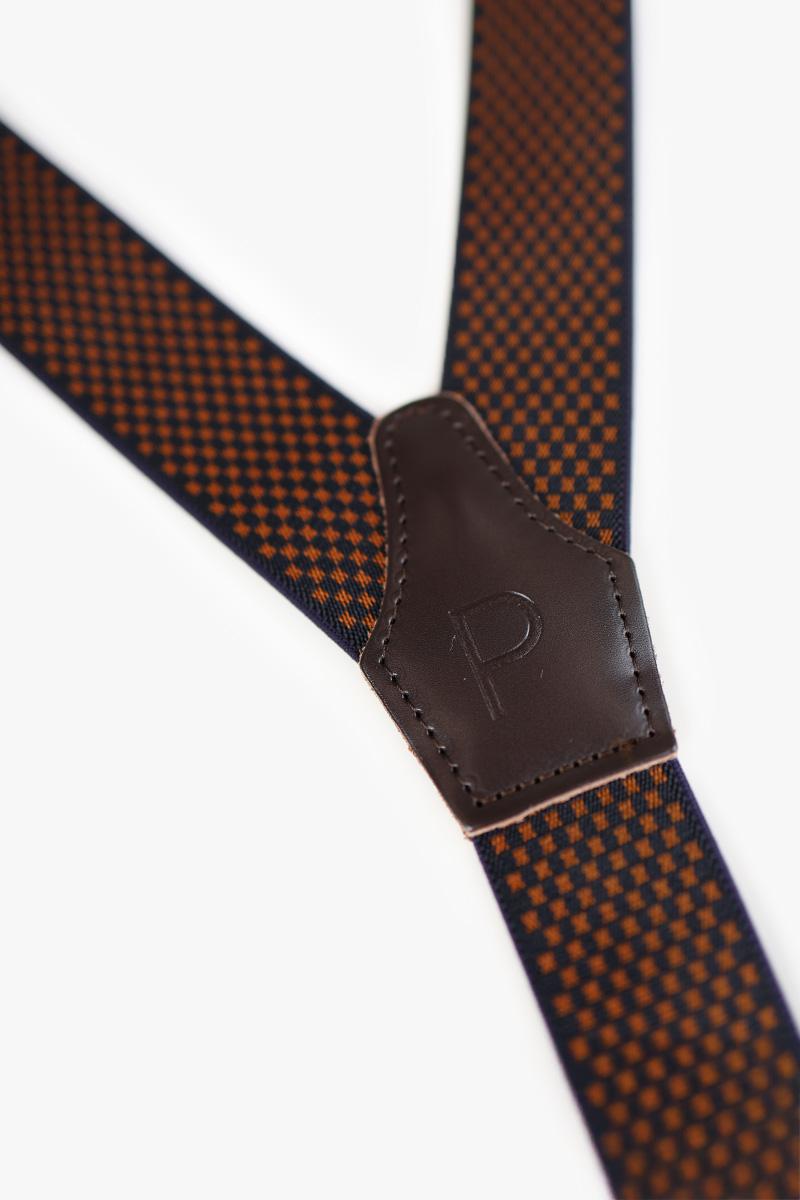 SZELKI GRANATOWO BRĄZOWE