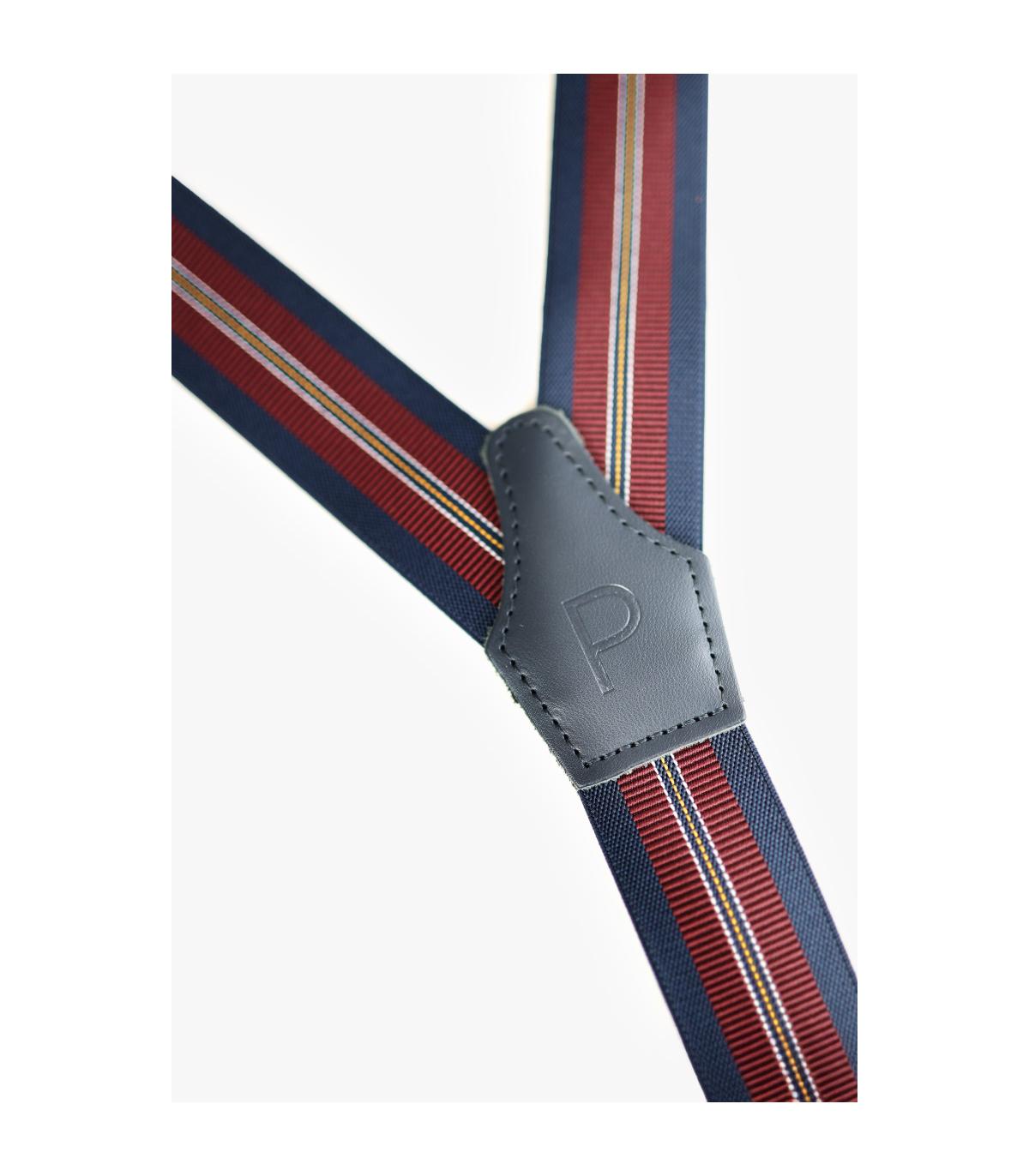 SZELKI GRANATOWO BORDOWE W PASKI