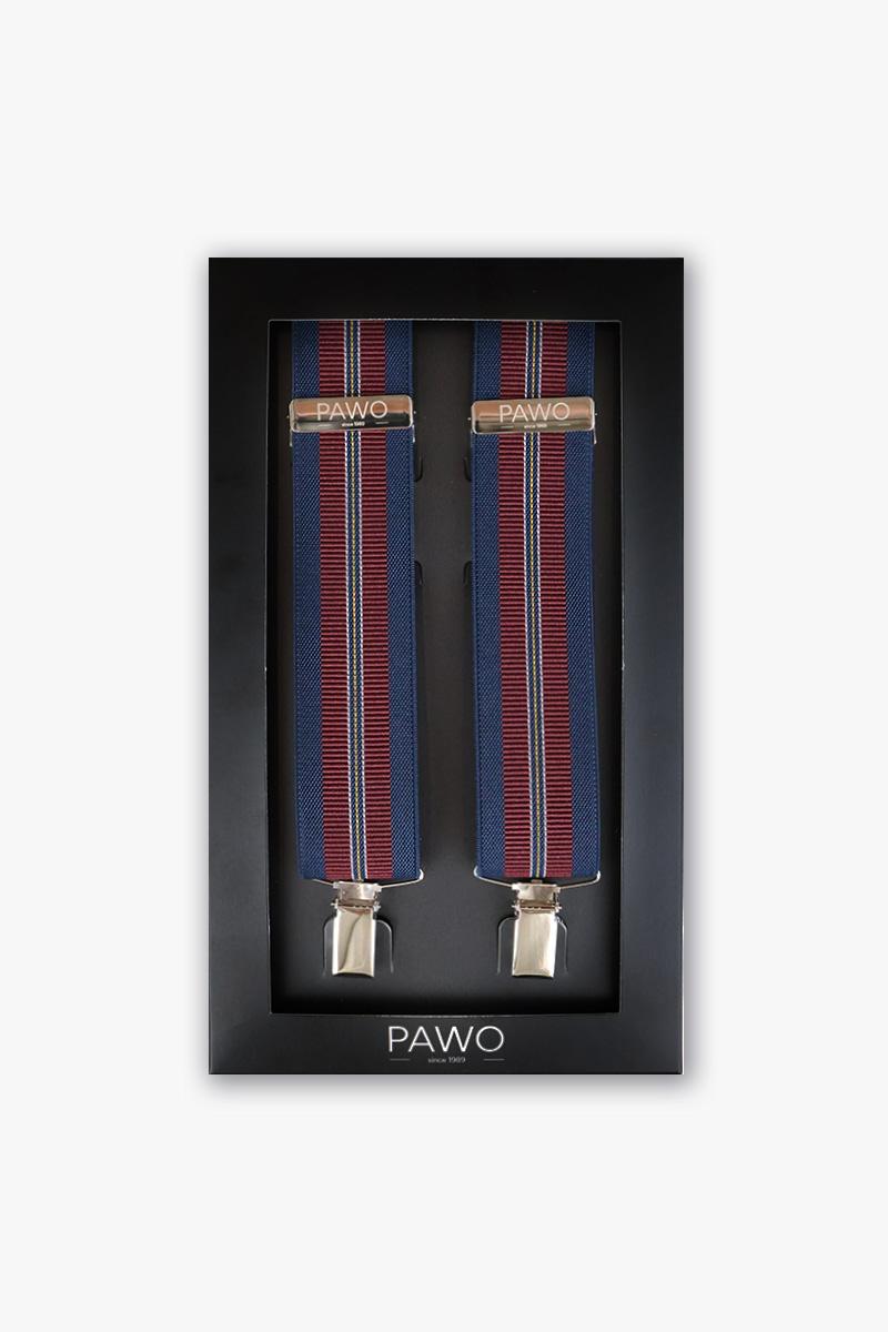 SZELKI GRANATOWO BORDOWE W PASKI