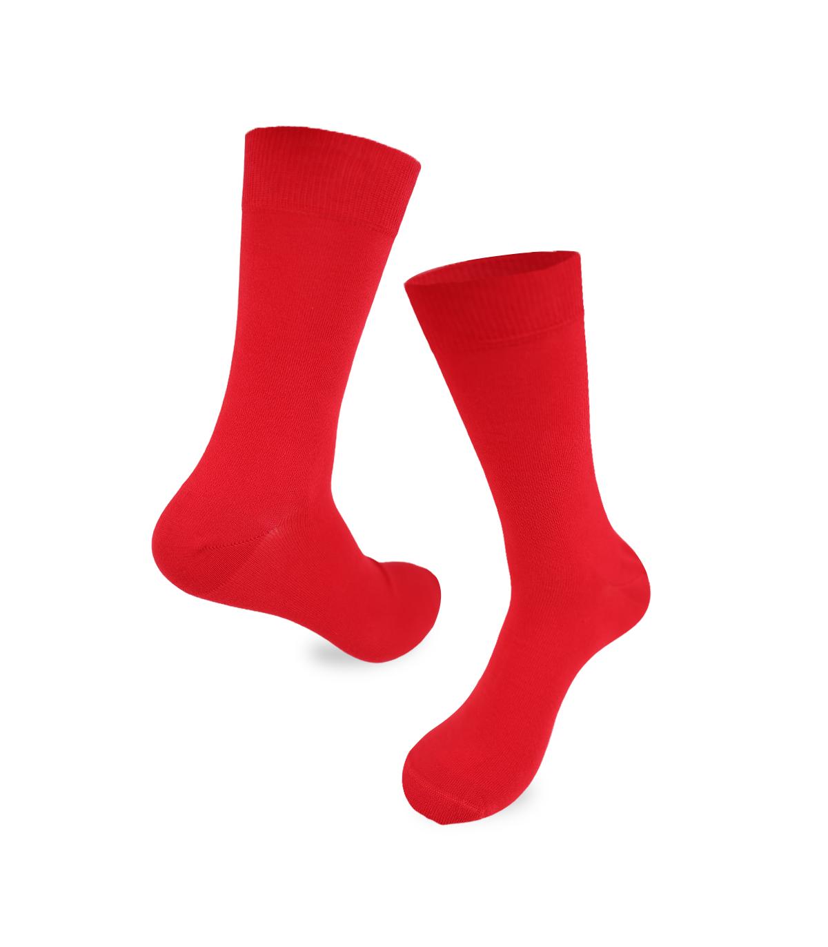 SKARPETY MĘSKIE CZERWONE GŁADKIE