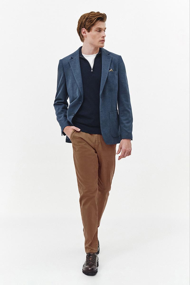 dzianinowa marynarka męska