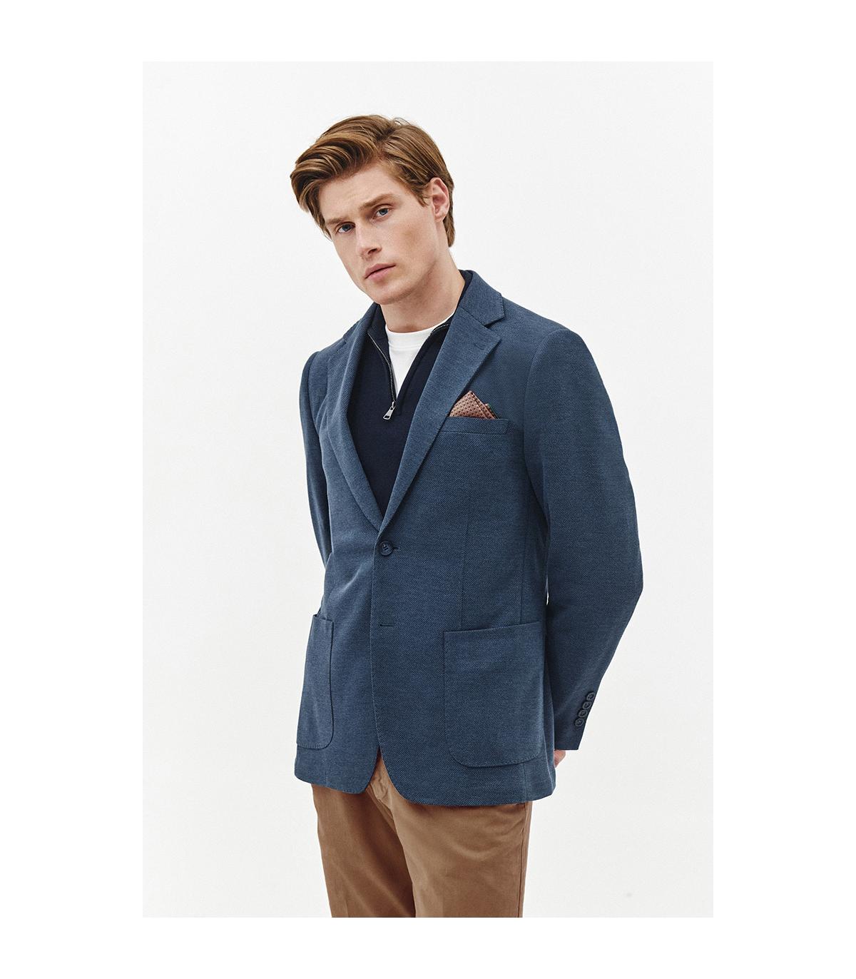 dzianinowa marynarka męska