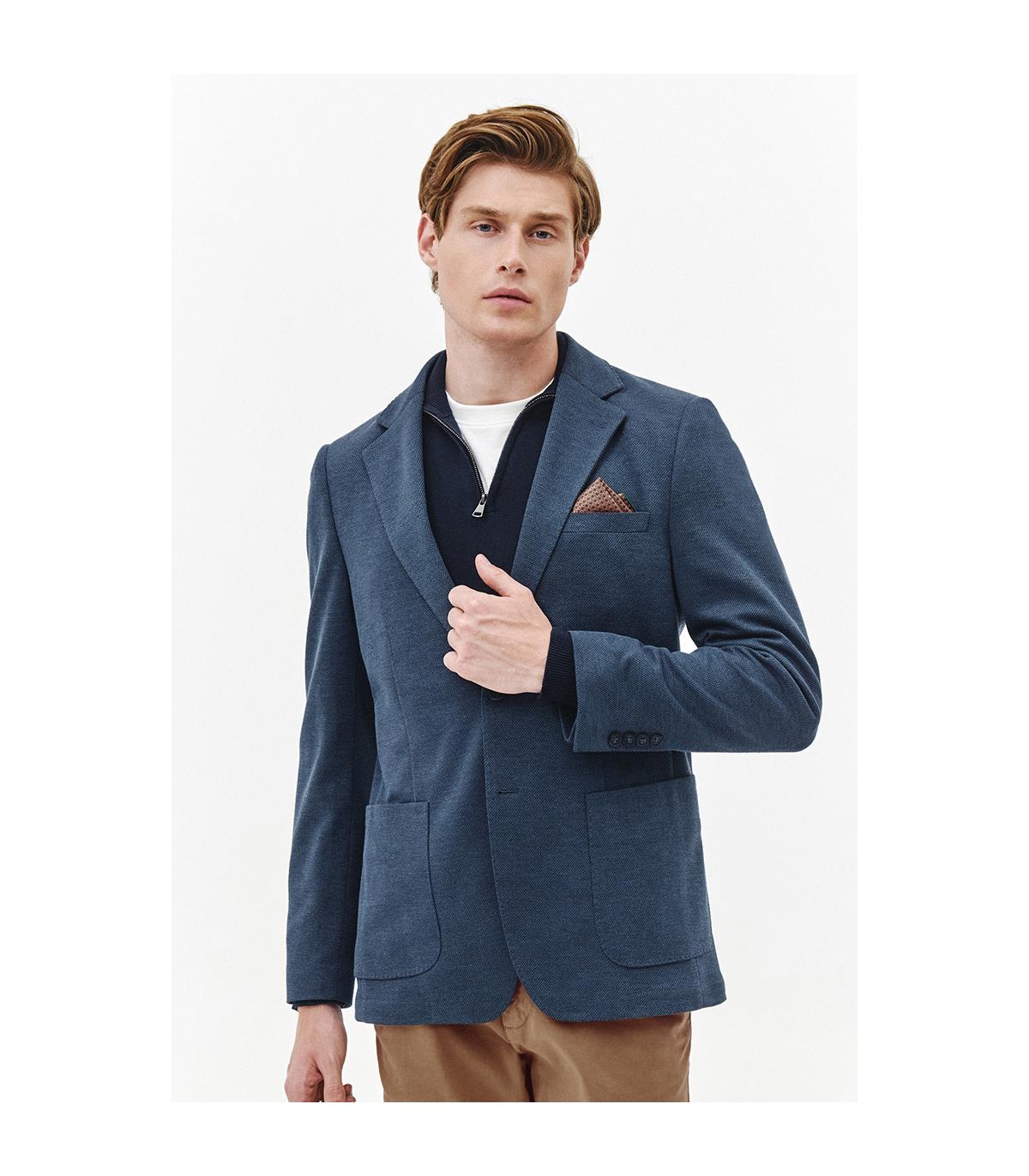 dzianinowa marynarka męska