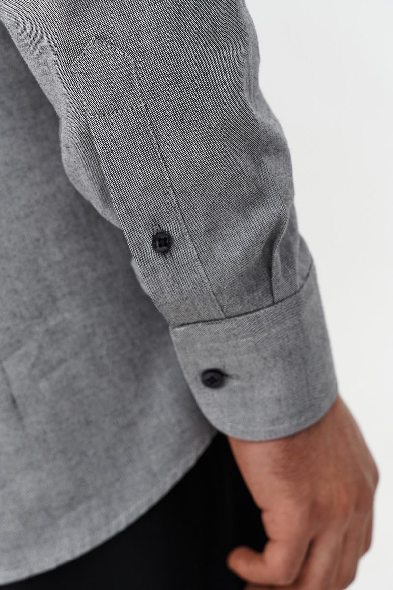 SZARA KOSZULA MĘSKA ASTO CLASSIC