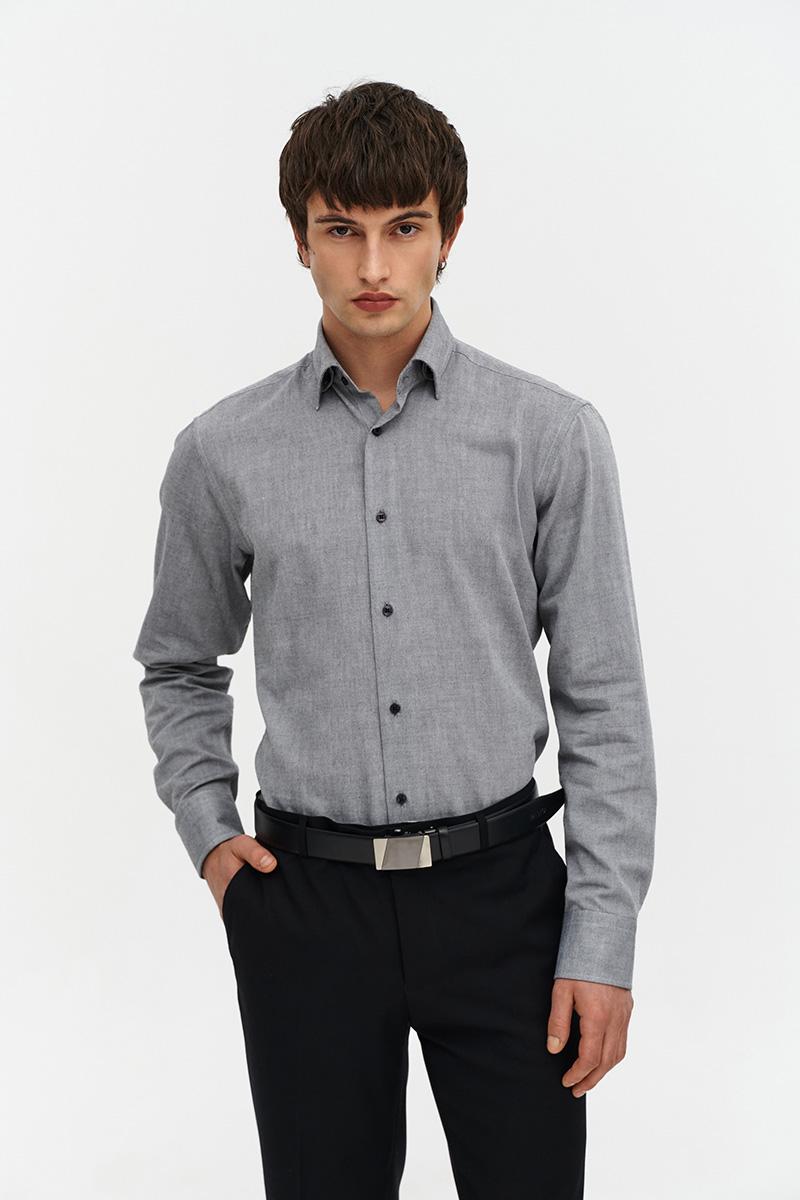 szara koszula męska