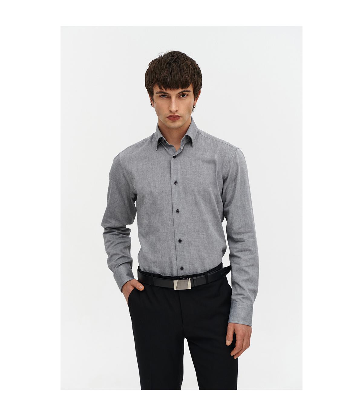szara koszula męska