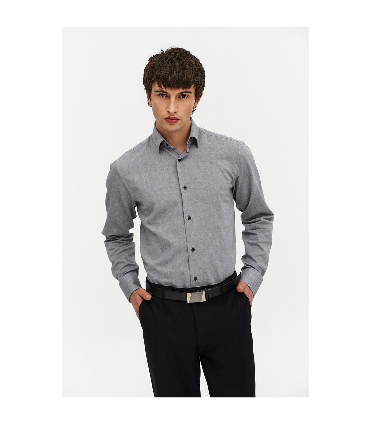 szara koszula męska