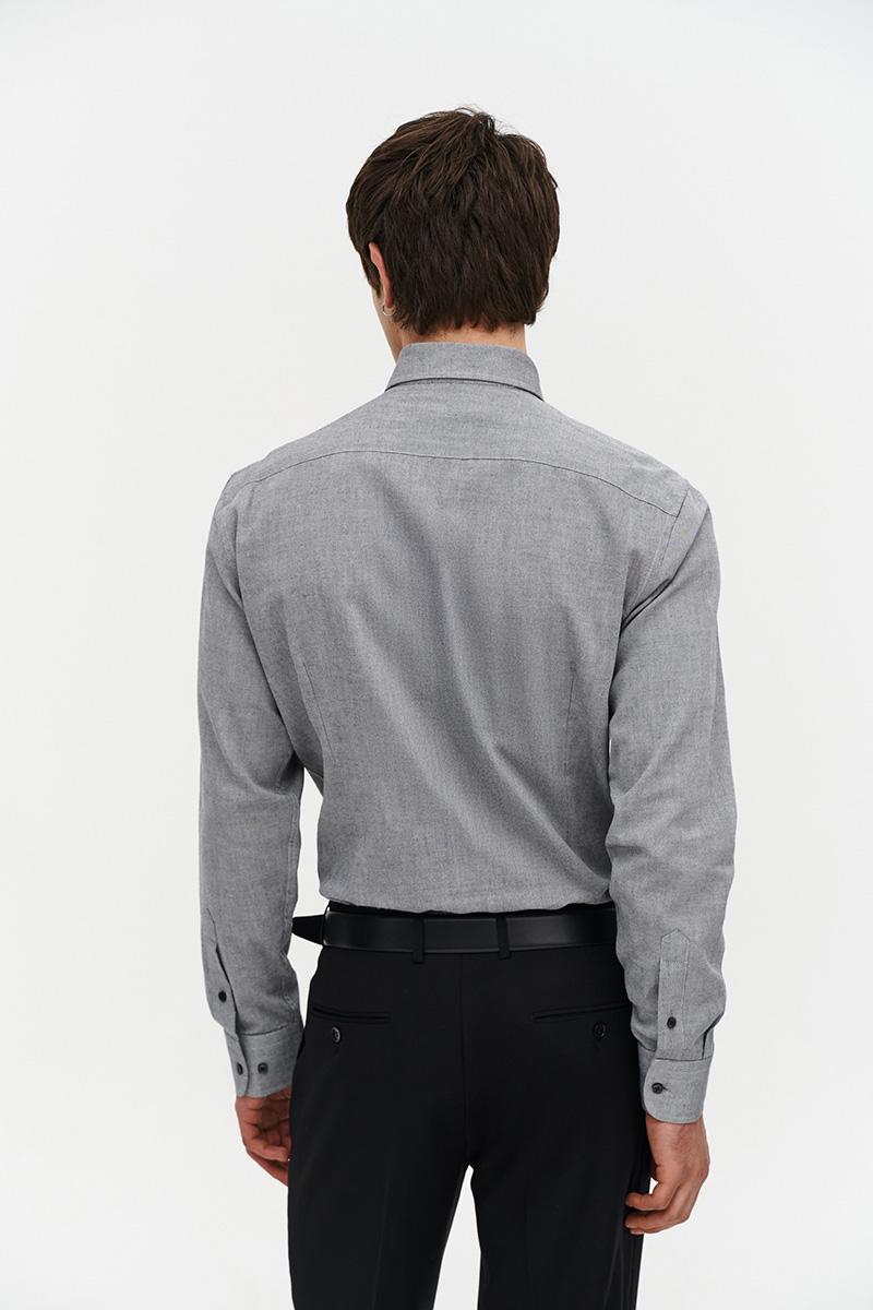 szara koszula męska
