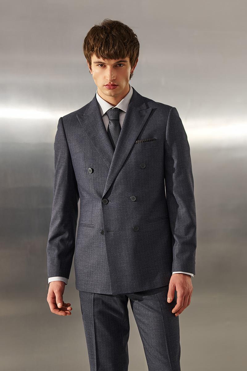 GRAFITOWA MARYNARKA MĘSKA VICO DWURZĘDOWA