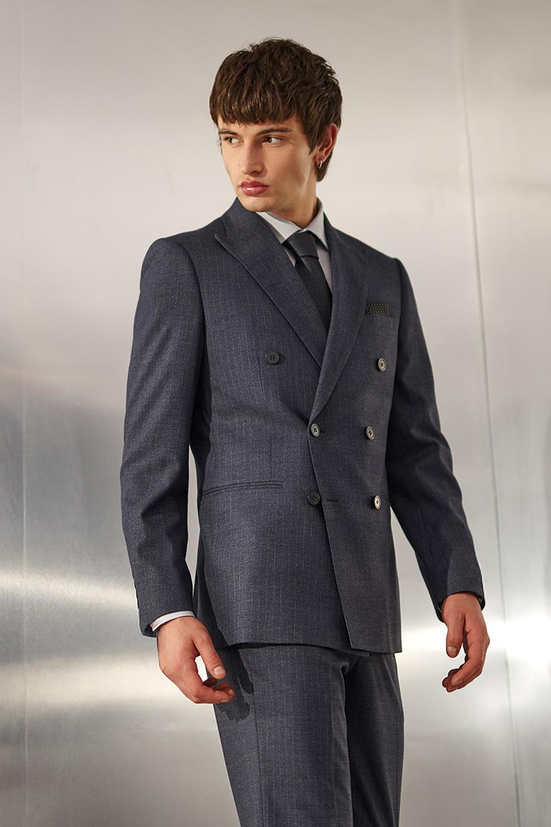 GRAFITOWA MARYNARKA MĘSKA VICO DWURZĘDOWA