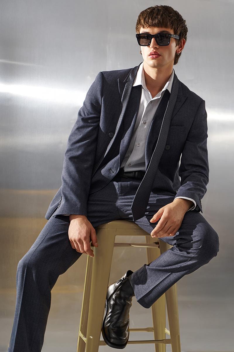 GRAFITOWA MARYNARKA MĘSKA VICO DWURZĘDOWA