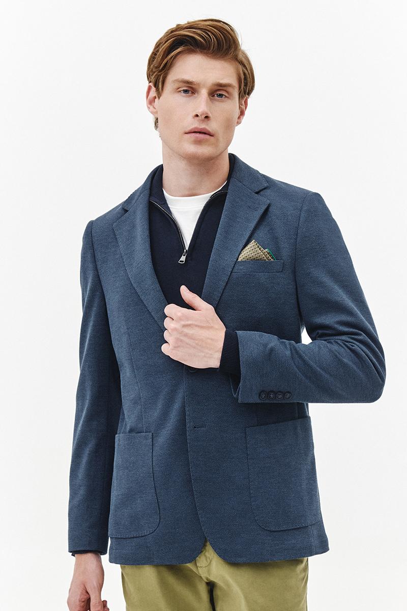 dzianinowa marynarka męska