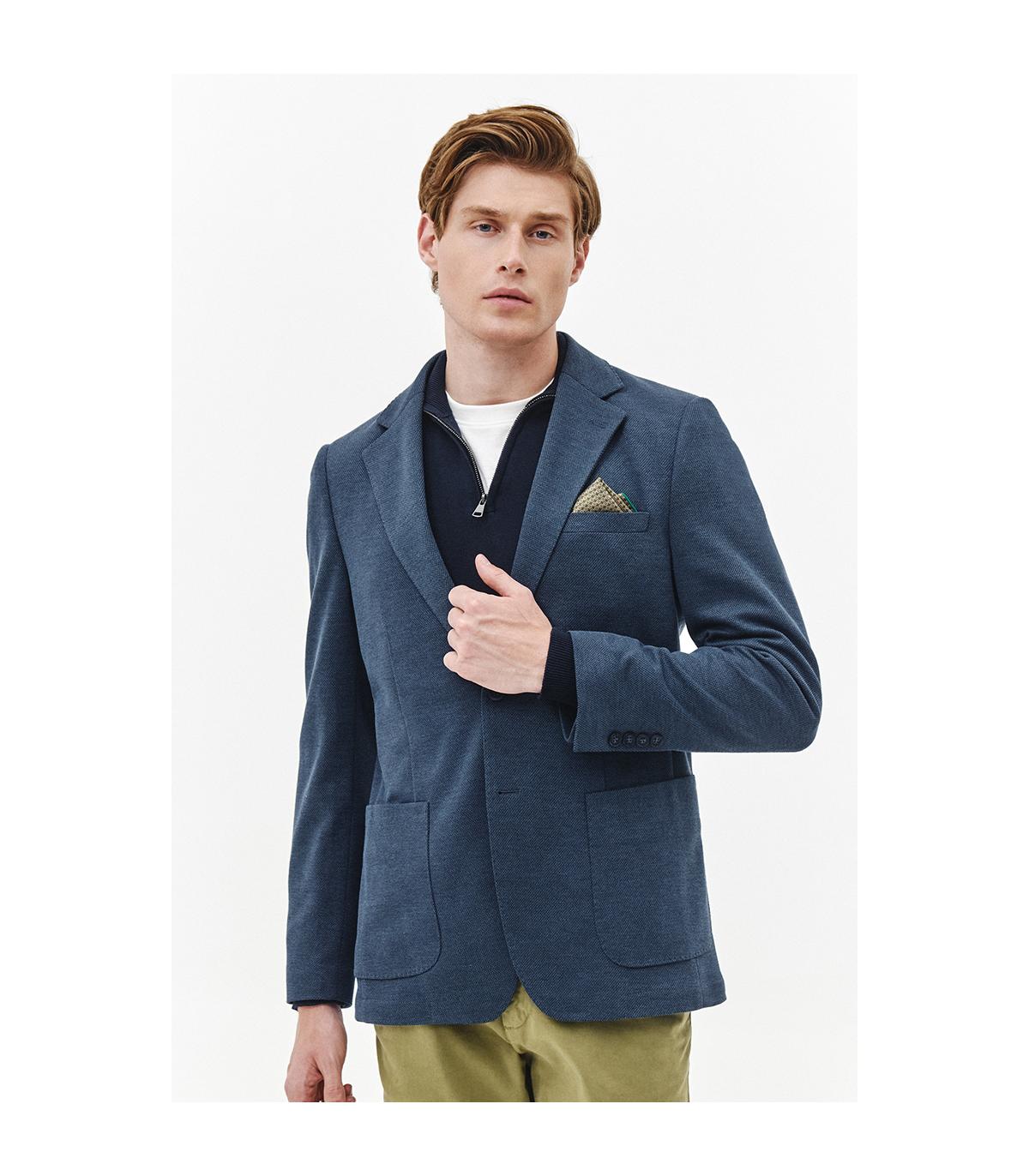 dzianinowa marynarka męska