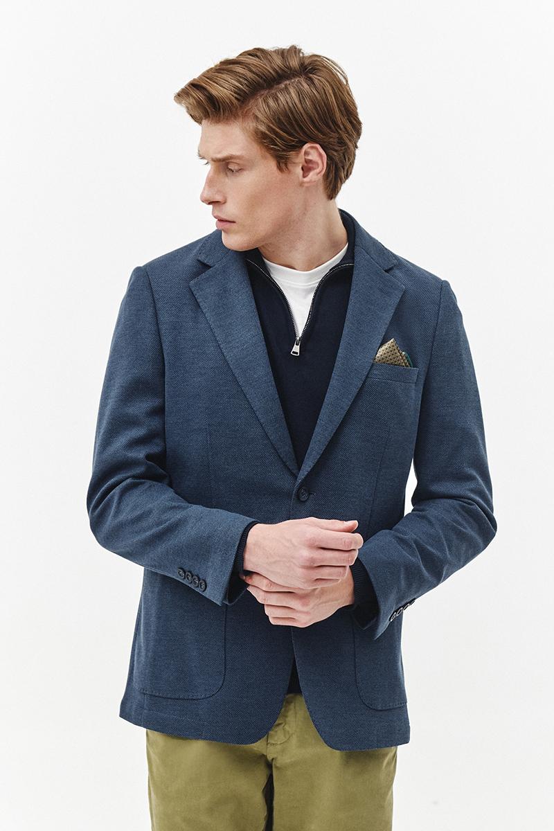 dzianinowa marynarka męska