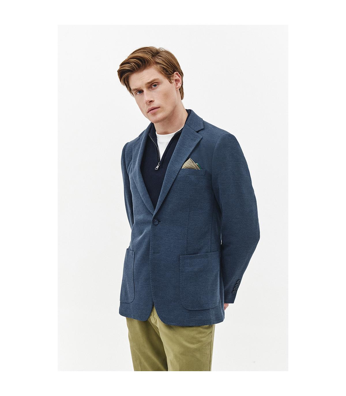 dzianinowa marynarka męska