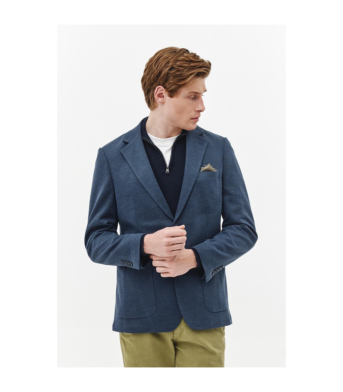 dzianinowa marynarka męska