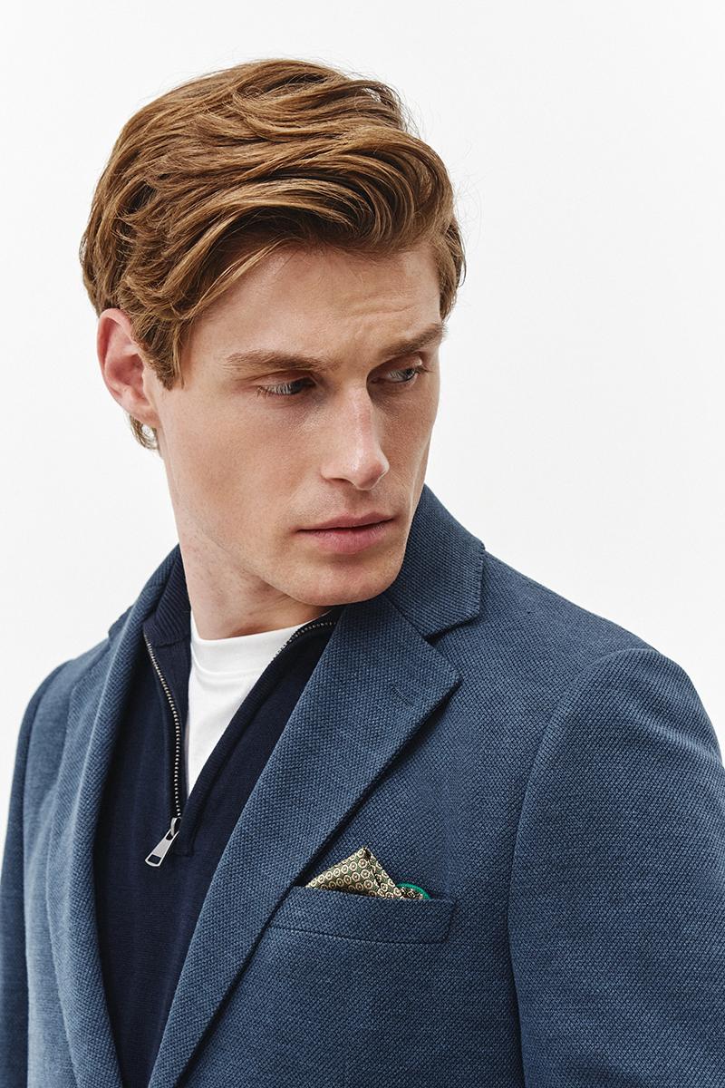 dzianinowa marynarka męska