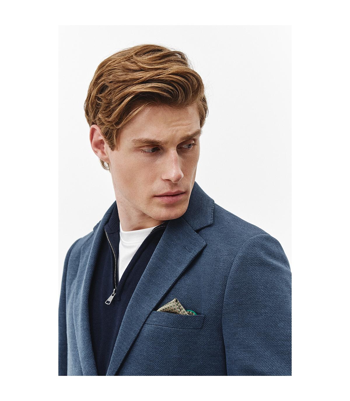 dzianinowa marynarka męska