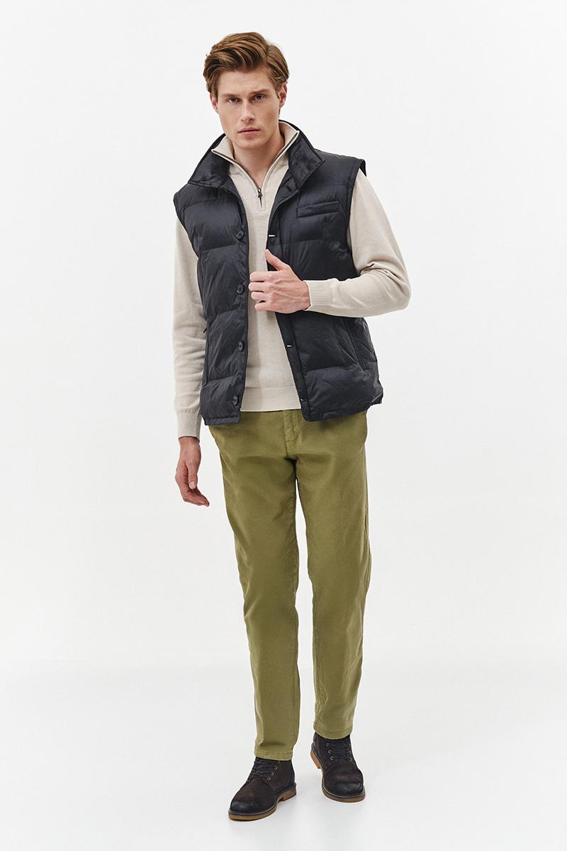 czarna kamizelka pikowana