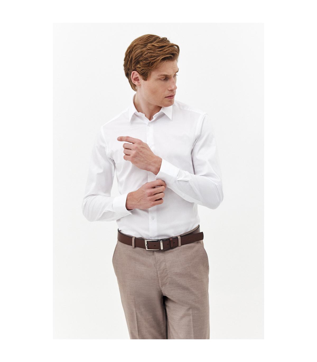 biała koszula męska