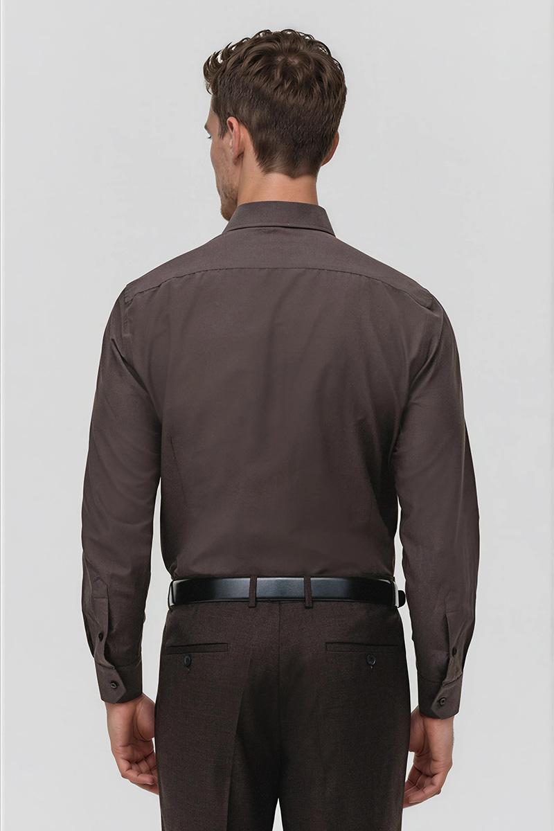 BRĄZOWA KOSZULA MĘSKA MATEO SLIM