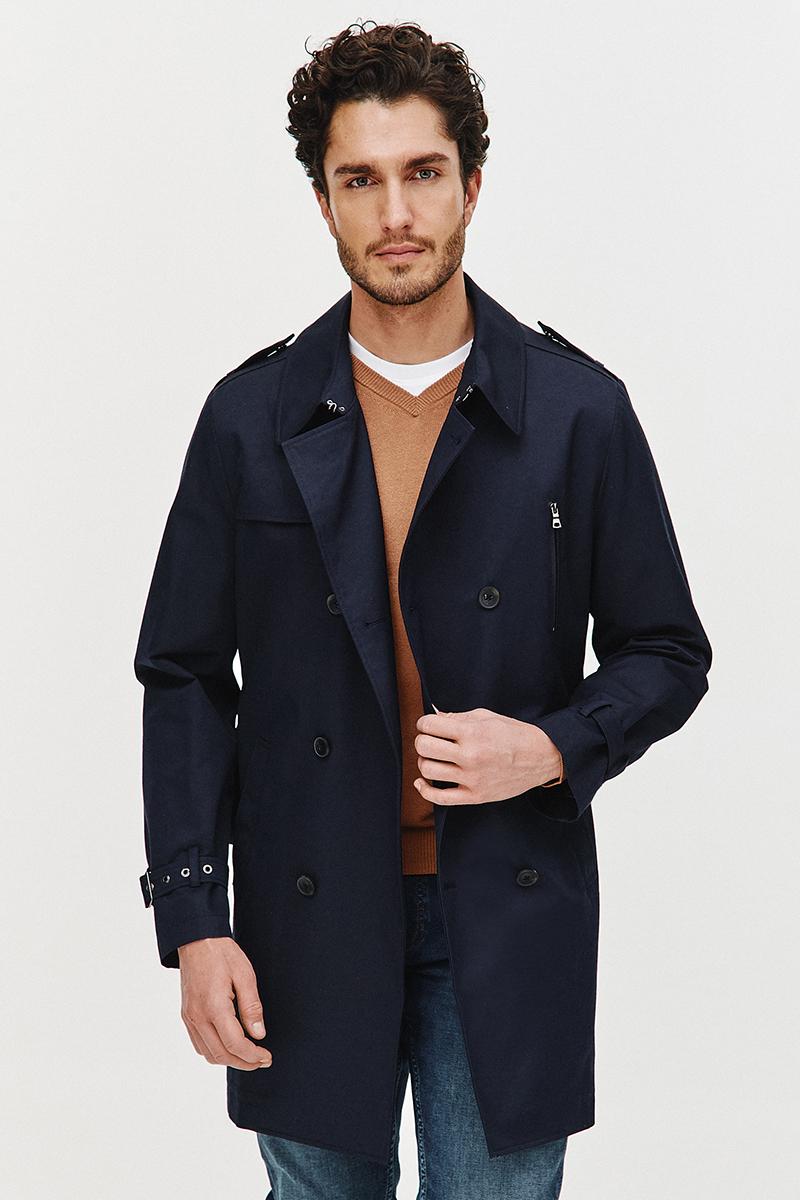 GRANATOWY TRENCZ TOMI