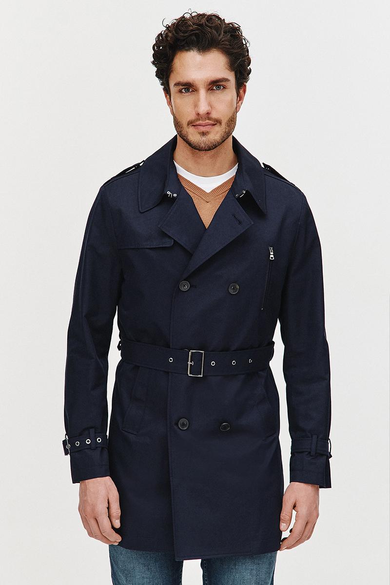 GRANATOWY TRENCZ TOMI