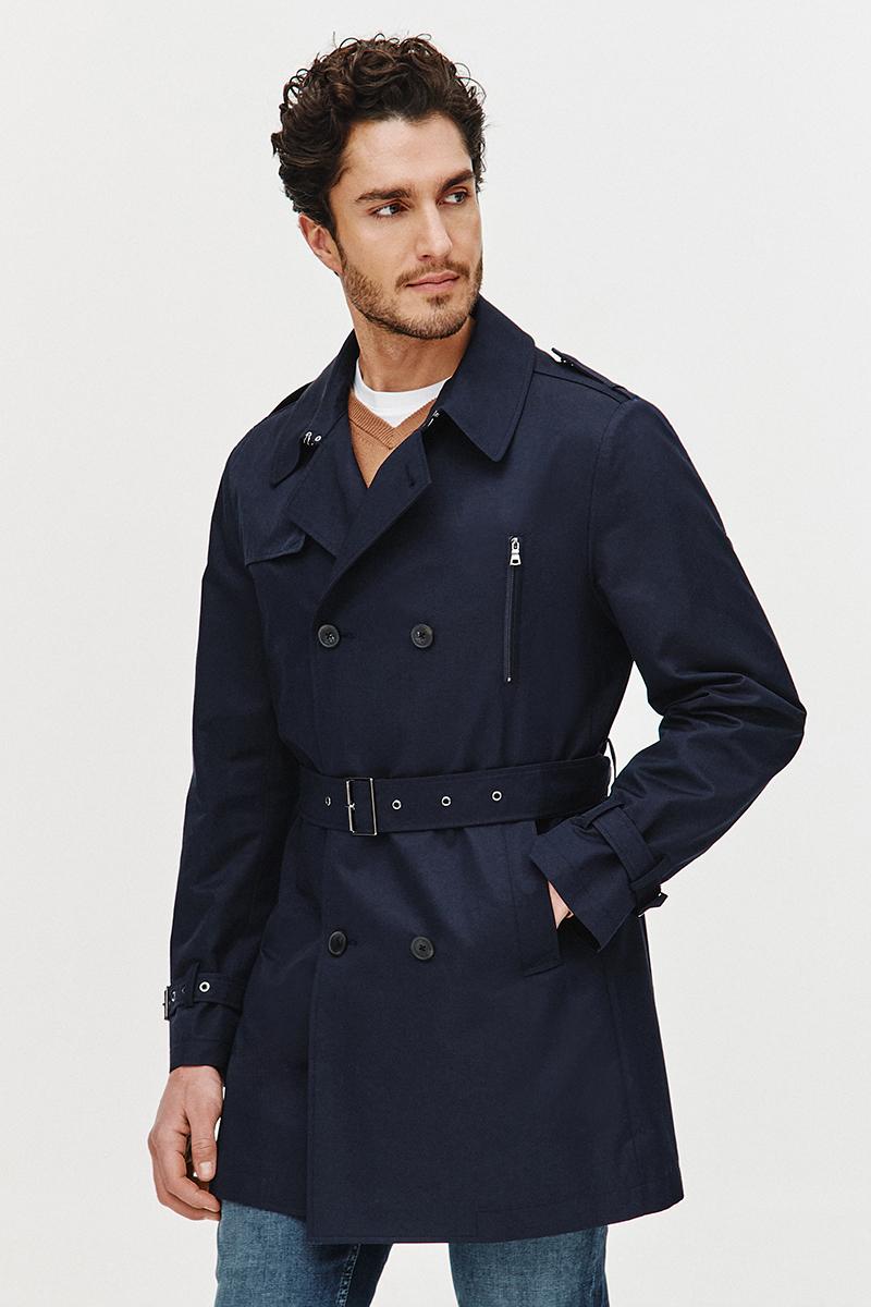 GRANATOWY TRENCZ TOMI