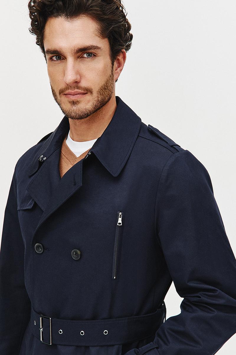 GRANATOWY TRENCZ TOMI