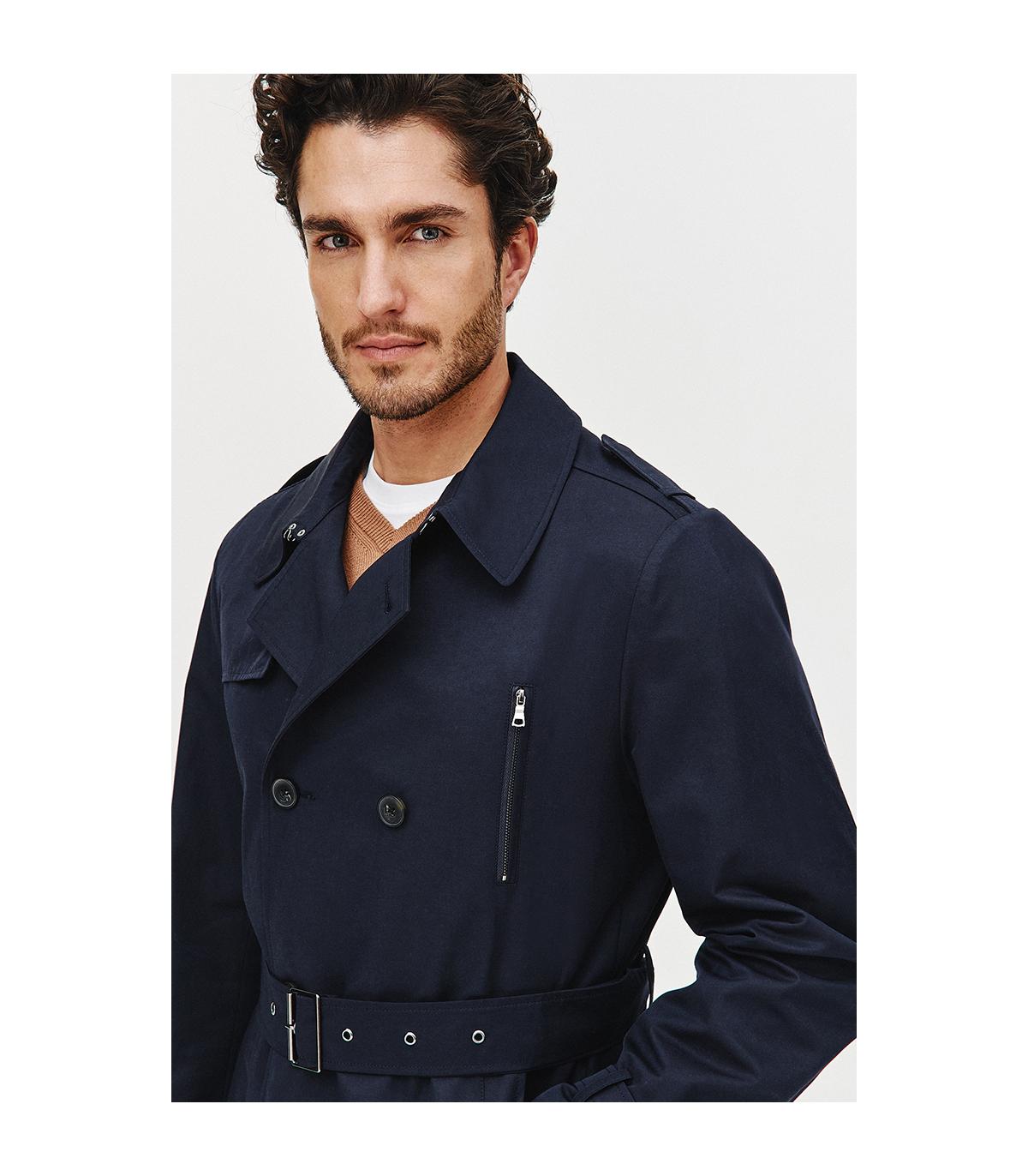 GRANATOWY TRENCZ TOMI