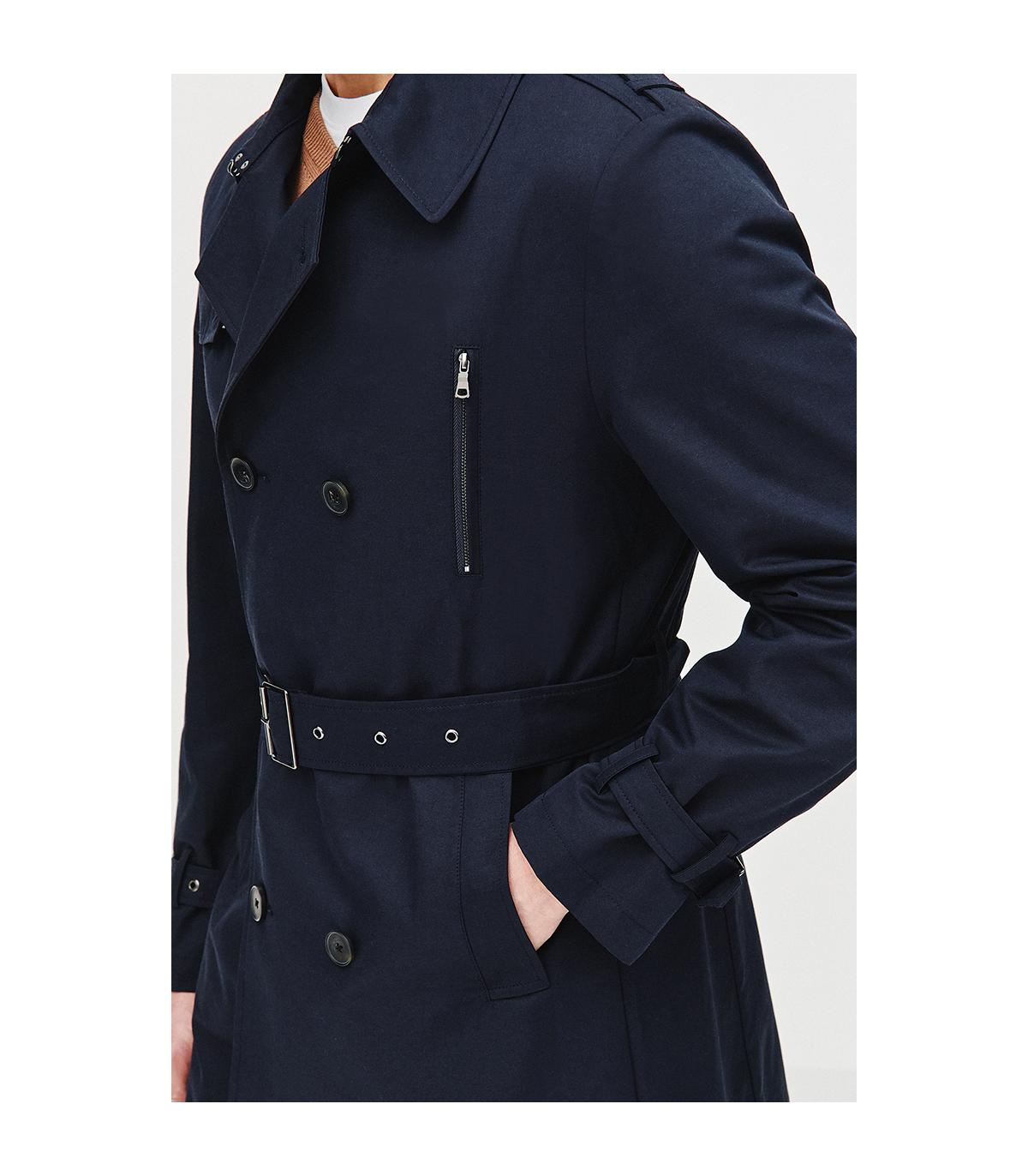 GRANATOWY TRENCZ TOMI