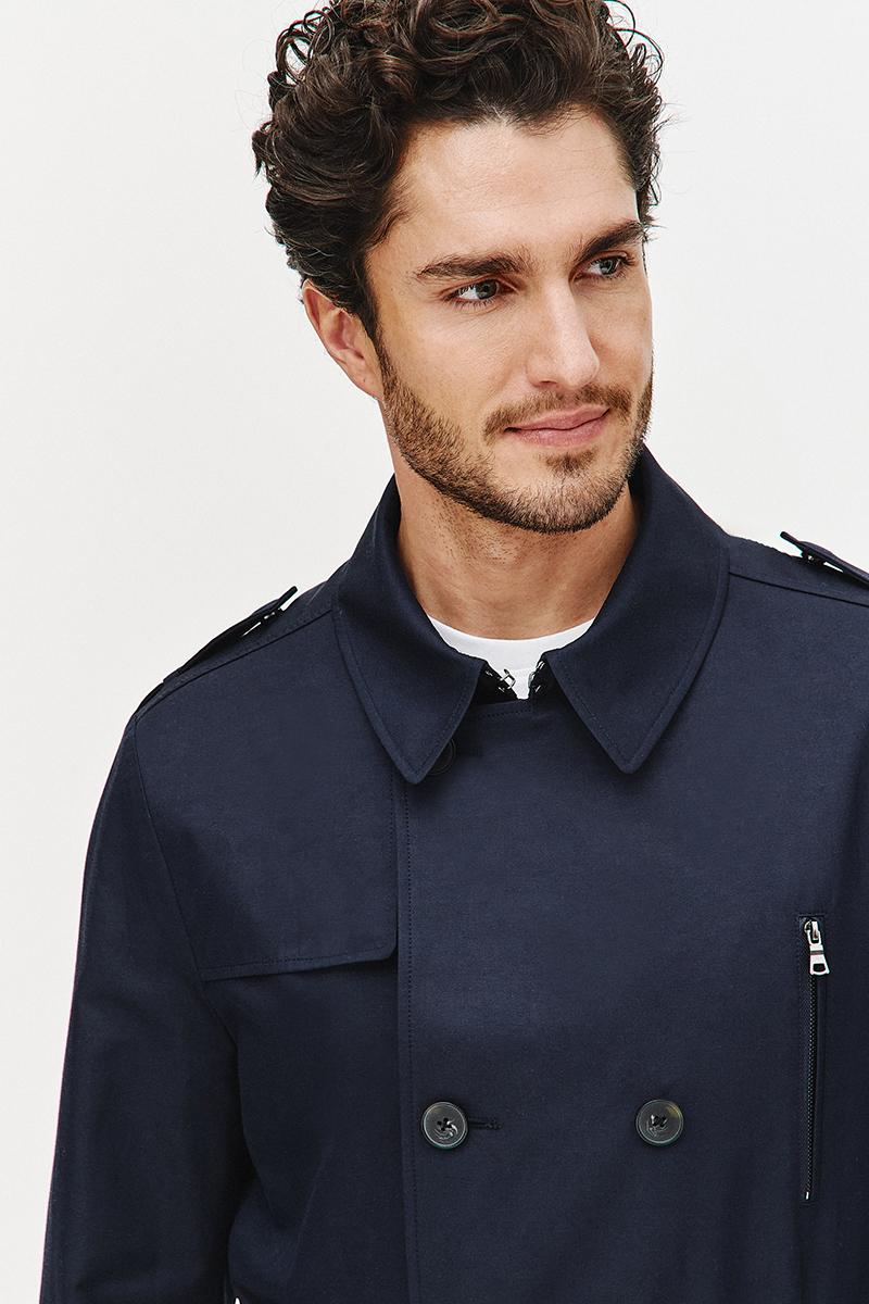 GRANATOWY TRENCZ TOMI