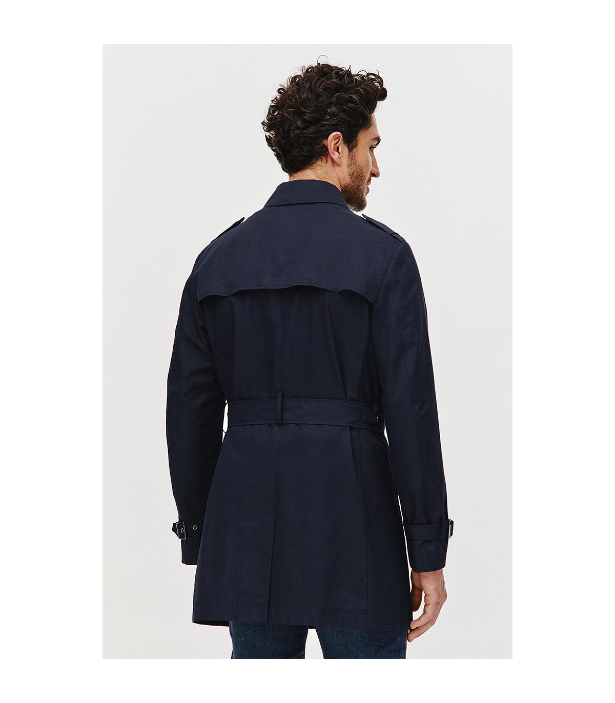 GRANATOWY TRENCZ TOMI