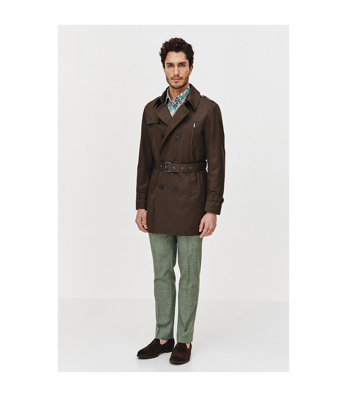 BRĄZOWY TRENCZ TOMI