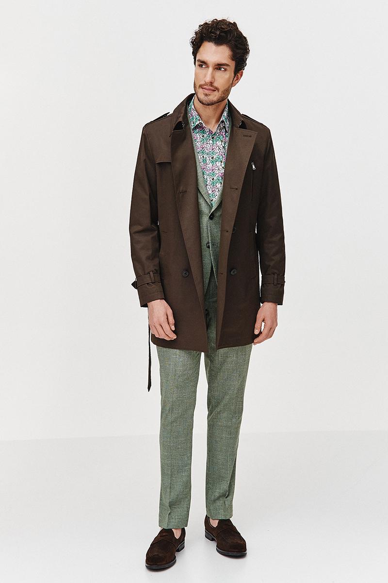 BRĄZOWY TRENCZ TOMI