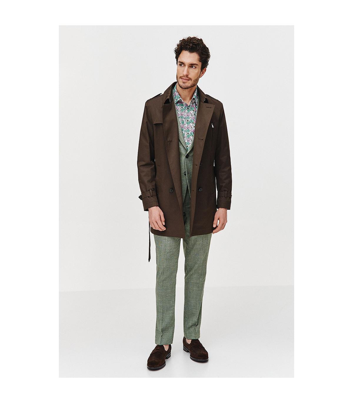 BRĄZOWY TRENCZ TOMI