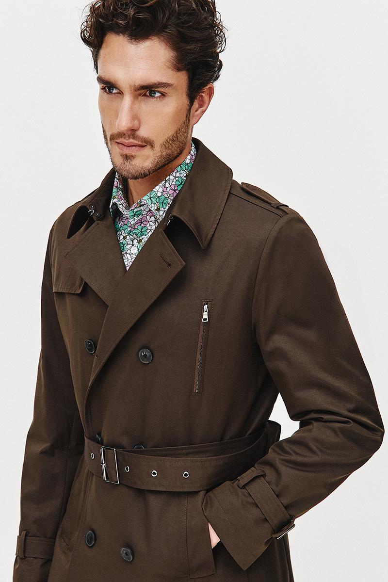 BRĄZOWY TRENCZ TOMI