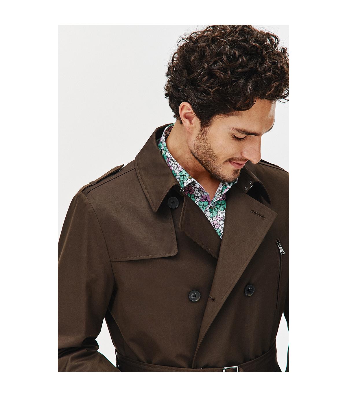 BRĄZOWY TRENCZ TOMI