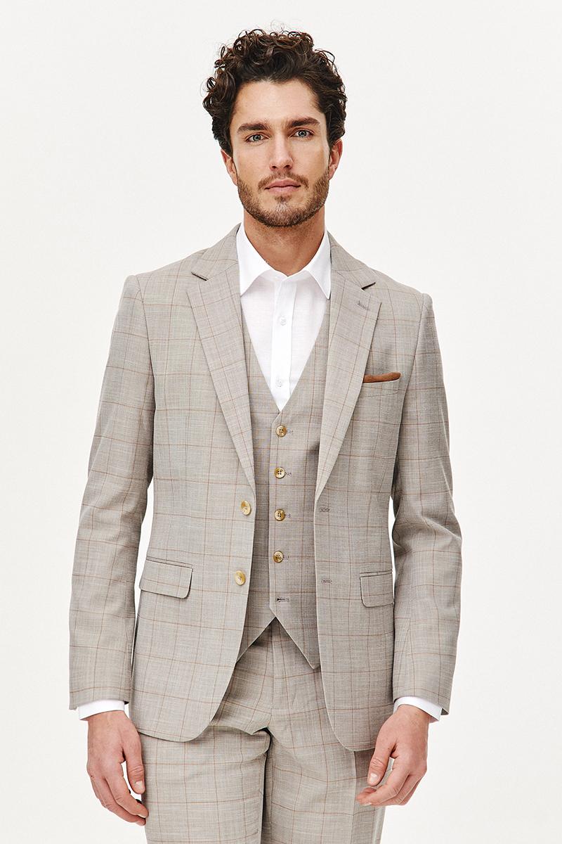 BEŻOWA MARYNARKA MĘSKA