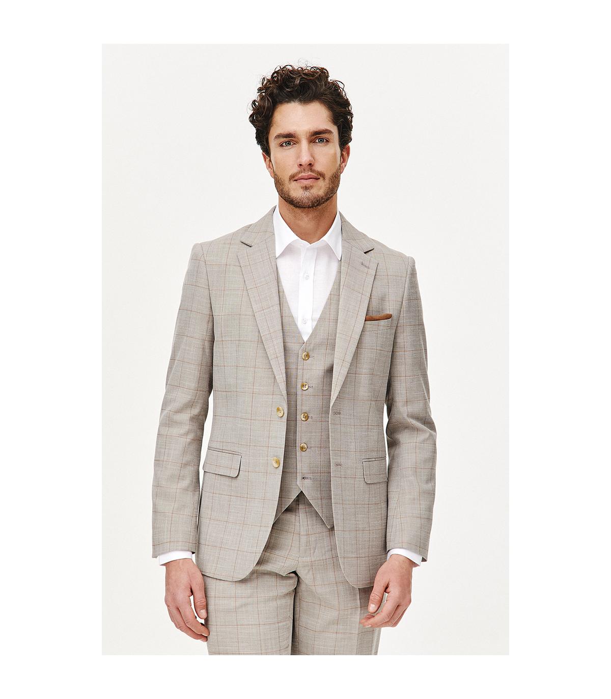 BEŻOWA MARYNARKA MĘSKA