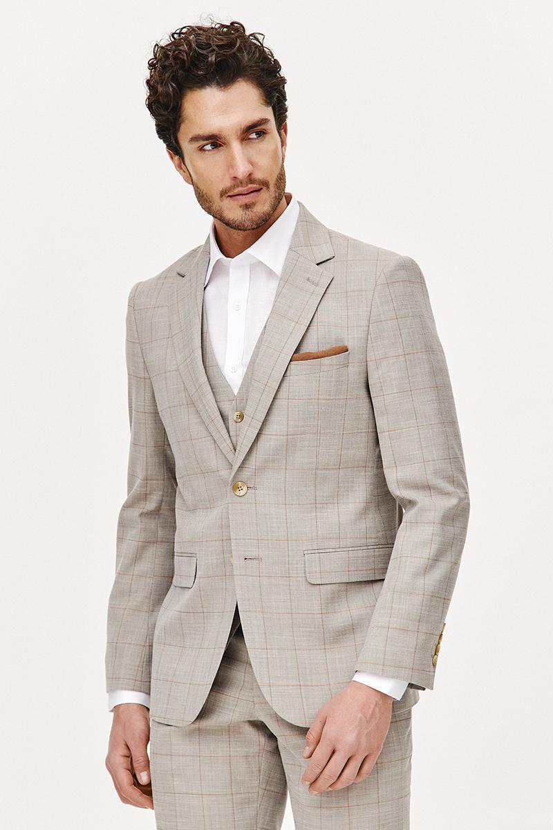 BEŻOWA MARYNARKA MĘSKA