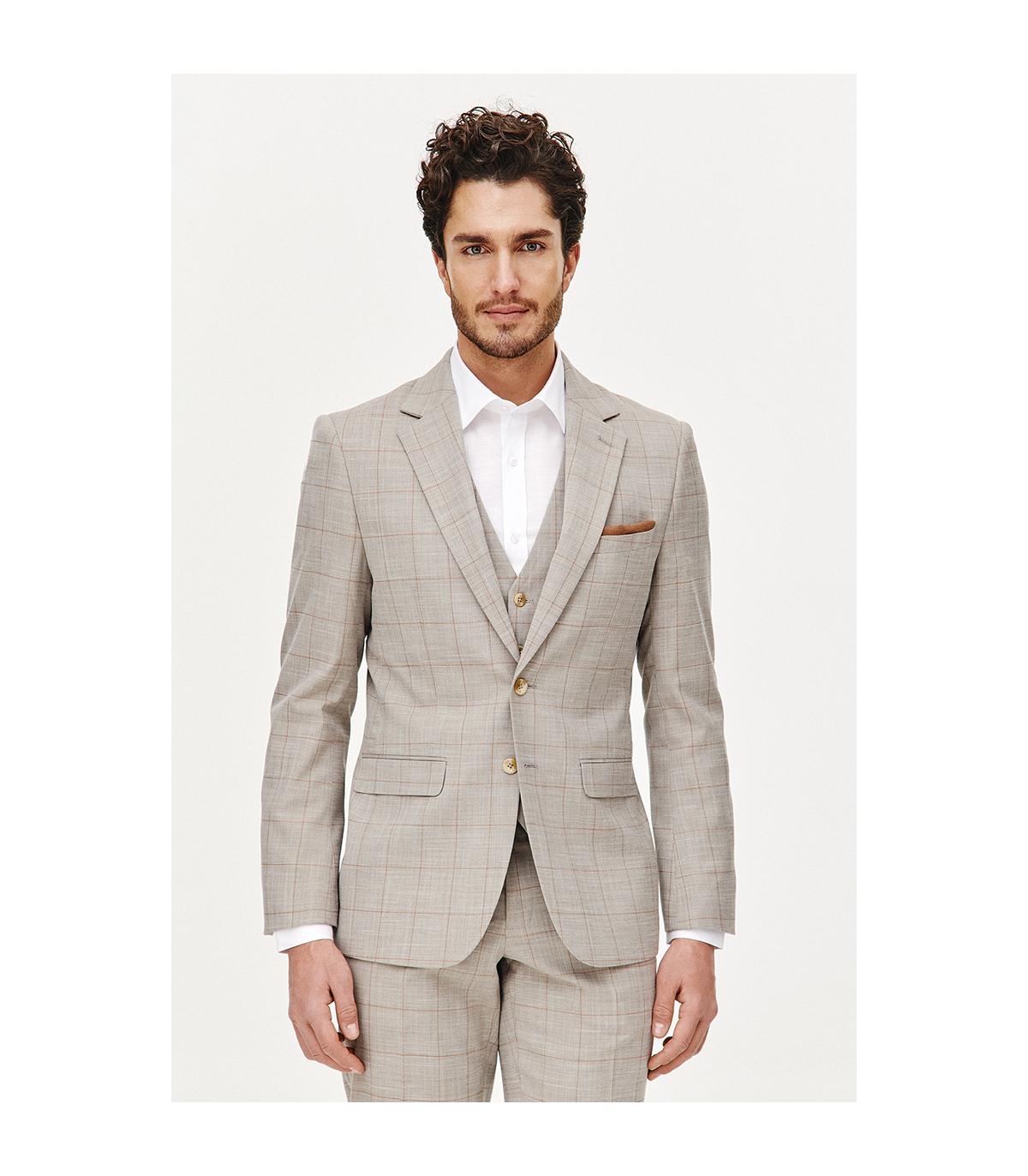 BEŻOWA MARYNARKA MĘSKA